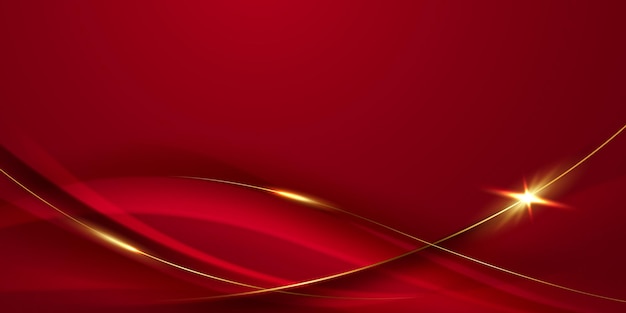 abstract background design modern red and gold geometric elements vector illustration