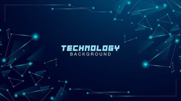 Abstract background digital technology concept Futuristic triangle lines with blue light particles suitable for banners websites wallpapers posters