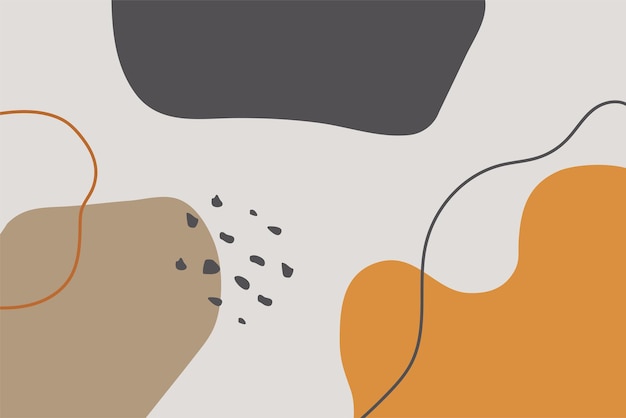 abstract background hand drawing various shapes and doodle objects