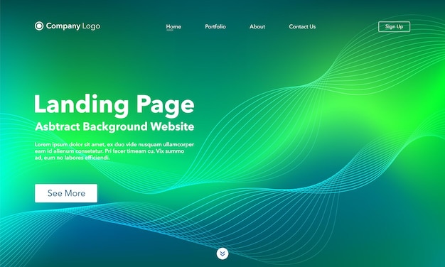 Abstract background Landing Page. Template for websites.