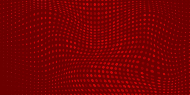 Abstract background made of halftone dots in red colors