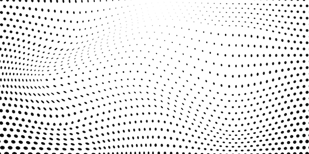 Abstract background made of halftone dots in white and black colors