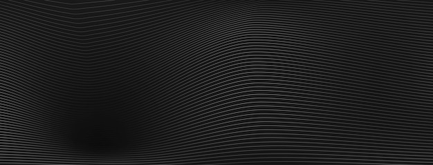 Abstract background made of wavy lines in black colors