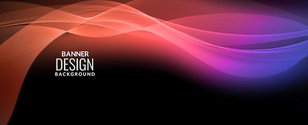 Abstract background modern colorful wave banner background pattern