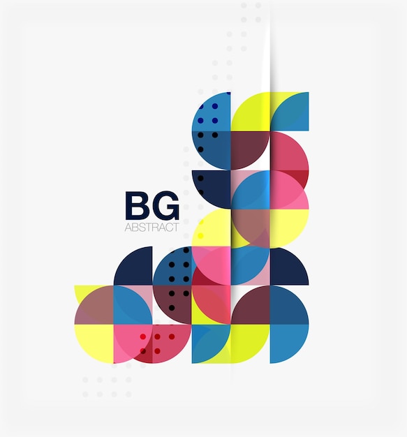 Abstract background of circle elements Vector template background for workflow layout diagram number options or web design