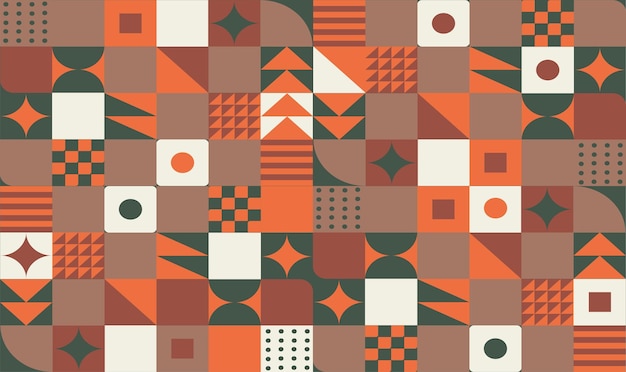 Abstract background of geometric shapes Circles triangles and square lines color art design Colorful backdrop for design and presentations Vector illustration