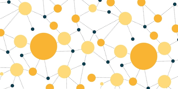 Abstract background of interrelated particles Social media relationship background