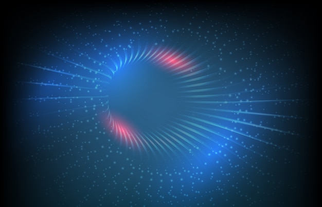 Abstract background technology tube with flow particle