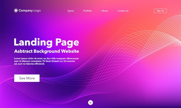 Abstract background template for websites. Landing Page.