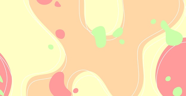 abstract background various shapes and doodle objects pastel color