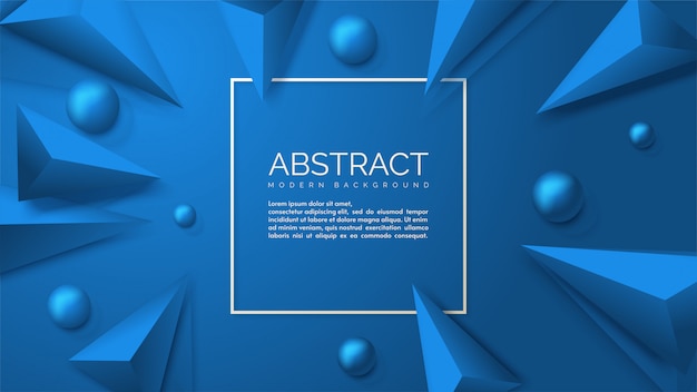 abstract background with 3d triangle illustrations with 3d balls.