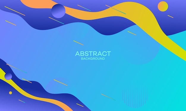 Abstract Background with Blue Yellow and Orange Shapes