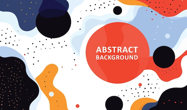 Abstract background with colorful liquid shapes and spots Vector Illustration