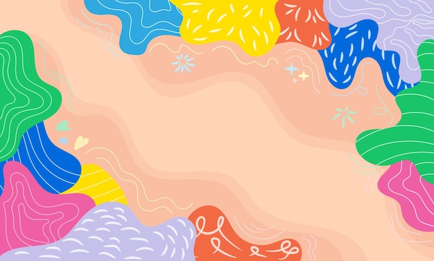 Abstract Background with Colorful Shapes and Patterns