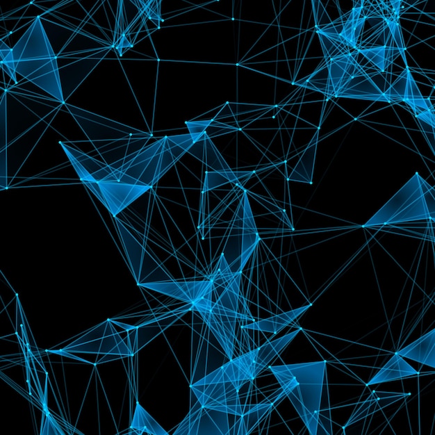 Abstract background with dotted grid and triangular cells