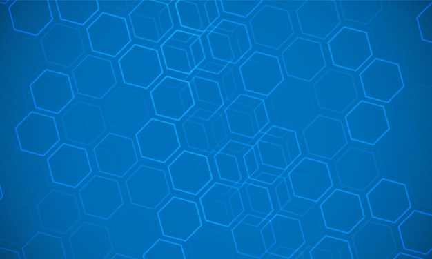 Abstract background with geometric shapes and hexagon pattern Vector illustration for medicine technology blue vector design