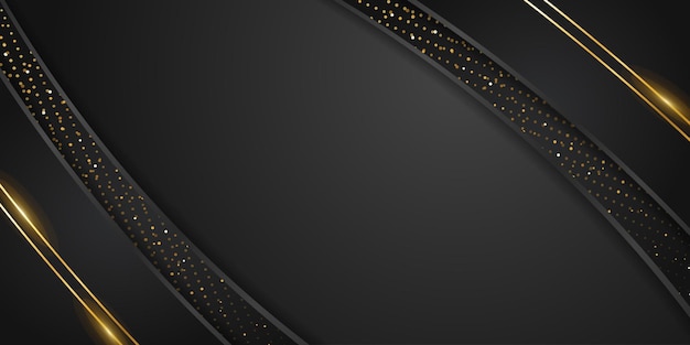 Abstract background with glitter and golden lines glowing dots golden combinations illustration