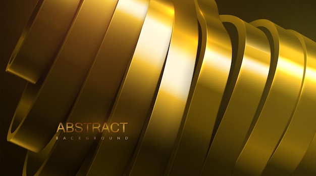 abstract background with golden sliced surface