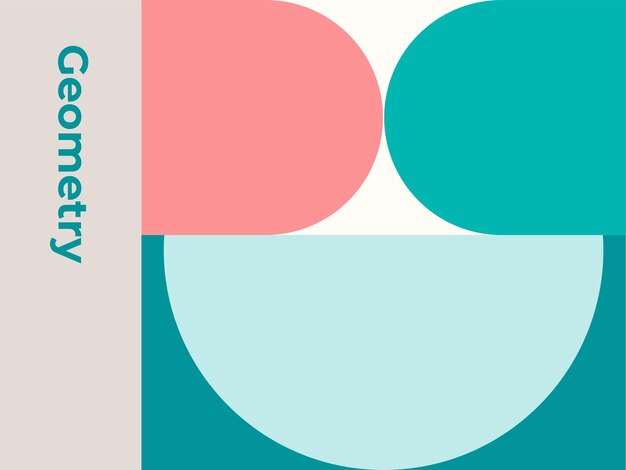 abstract background with half circle square line dot wave geometric textures, memphis style