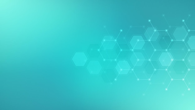 abstract background with hexagons pattern.