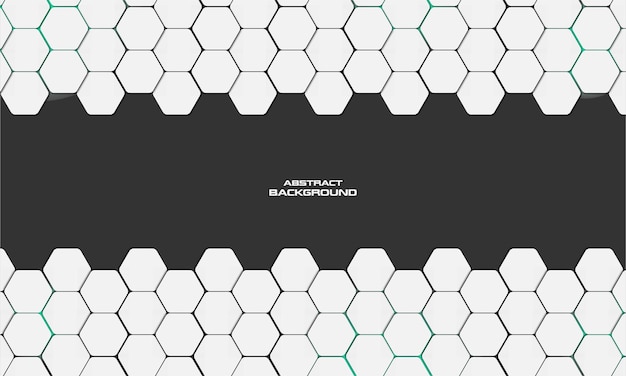 Abstract background with monochrome hexagonal modern
