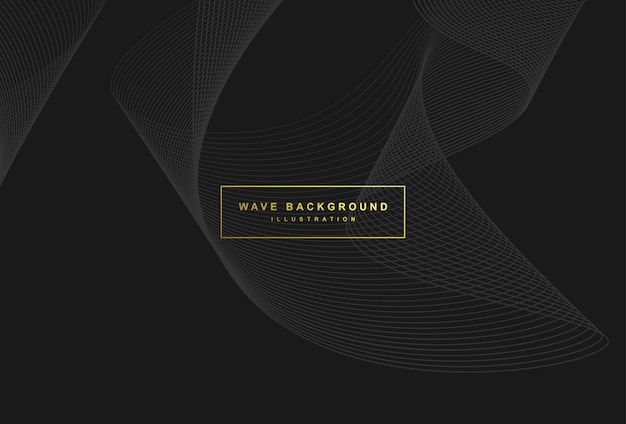 Abstract background with simple wavy line style