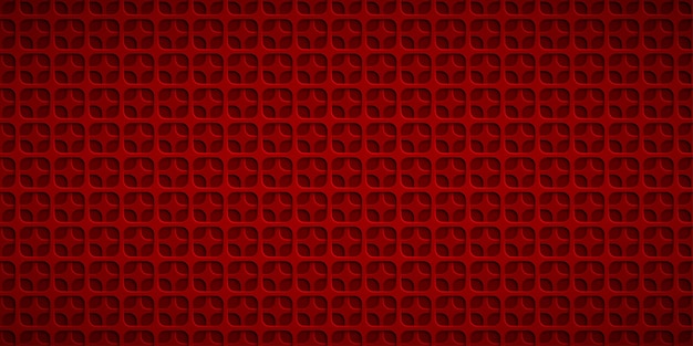 Abstract background with squares holes in red colors