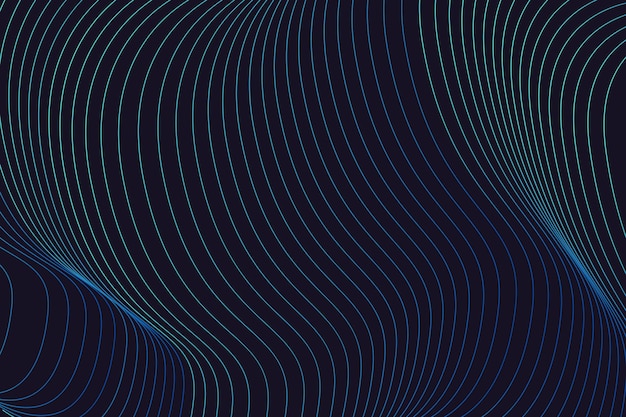 Abstract background with wavy lines Vector illustration Blue color