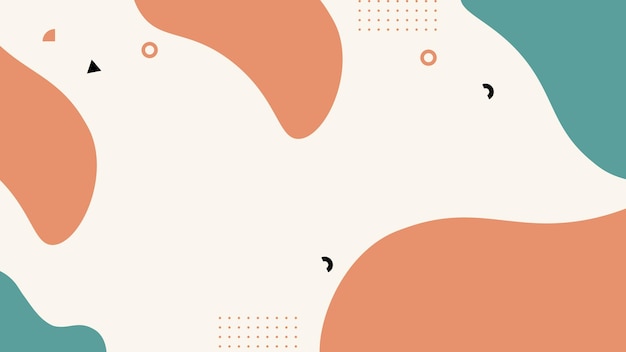 Abstract background with wavy shapes in pastel colors Vector illustration