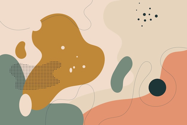 abstract backgrounds hand drawn various shapes and doodle objects contemporary modern pastel colors