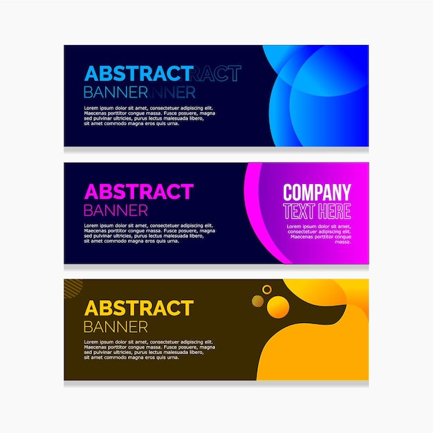 abstract banner templete vector