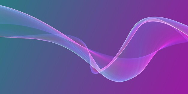 Abstract banner with a modern flowing wave