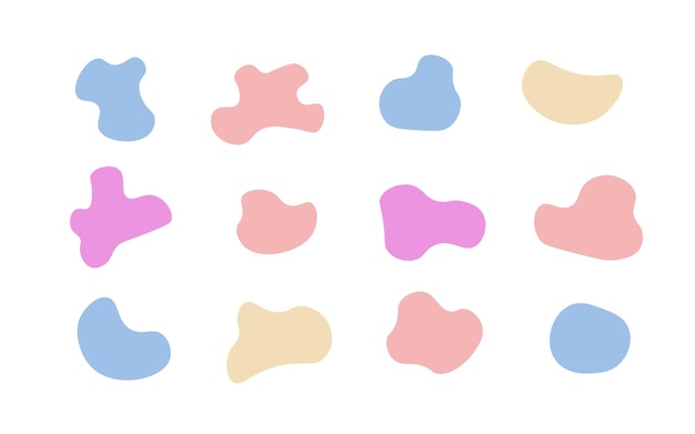Abstract banners icon set Different shape banners mockup Flat style Vector icons