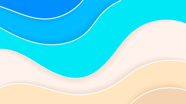 Abstract Beach Paper Style Summer Holiday