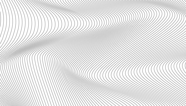 abstract black and white vector wave background