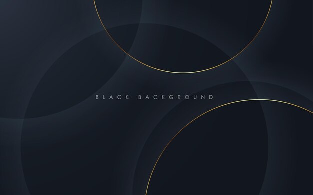 abstract black circle diagonal stripe with golden line shadow and light papercut texture background