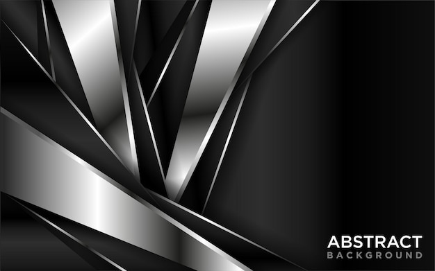 abstract black gradient background combined with futuristic silver lines graphic design element