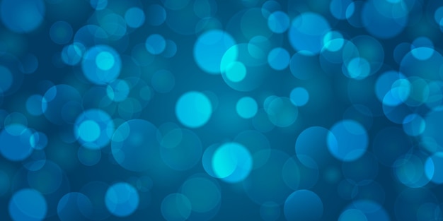 Abstract blue background with bokeh. Design illustration