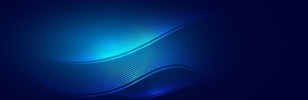 Abstract blue background with flowing lines
