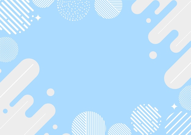 Abstract blue background with white geometric elements