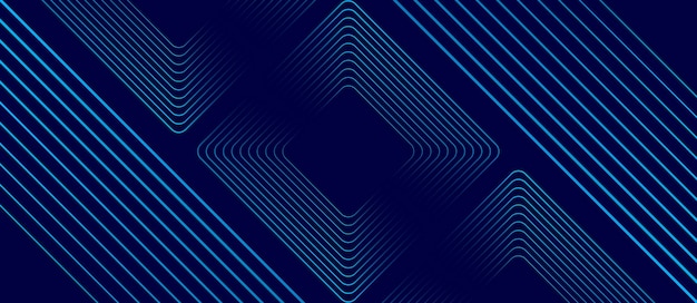 Abstract blue lines on a dark blue background