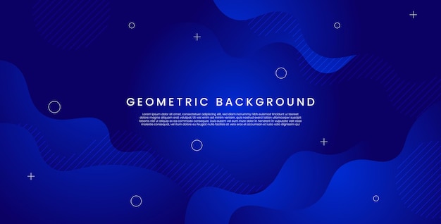 abstract blue liquid color gradient wavy geometric fluid shape background eps10 vector