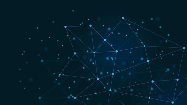 abstract blue low poly networking background