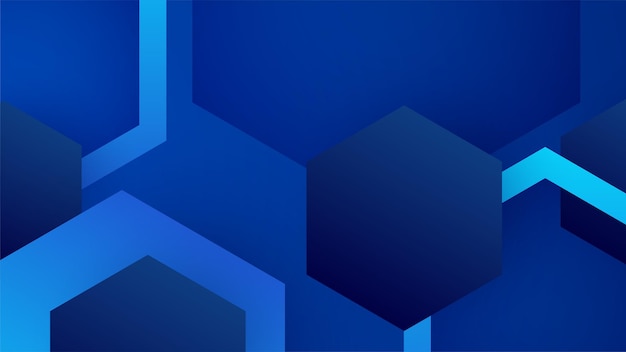 Abstract blue shapes background with hexagon and modern technology geometric pattern Vector abstract graphic design banner pattern presentation background web template