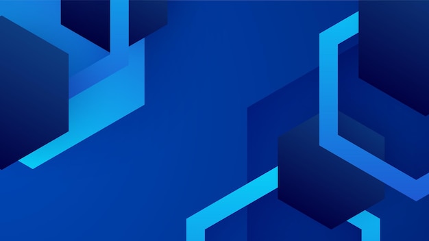 Abstract blue shapes background with hexagon and modern technology geometric pattern Vector abstract graphic design banner pattern presentation background web template