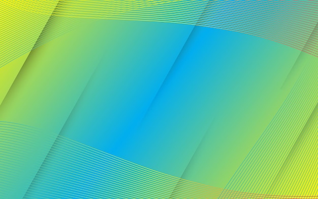 Abstract blue Yellow background diagonal papercut line