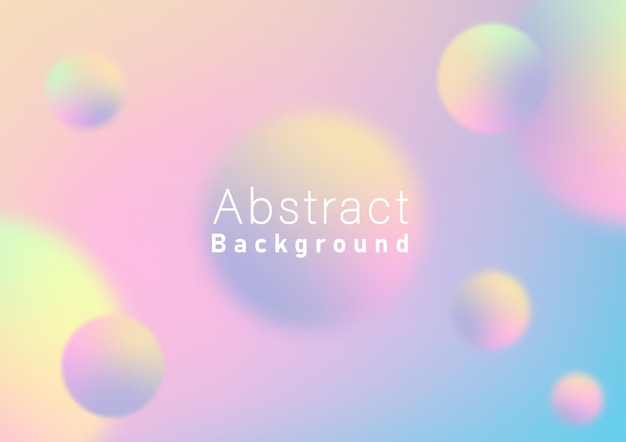 Abstract blurred gradient pastel color background and circle objects vector illustration