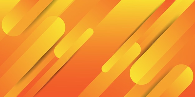 Abstract bright orange gradient background with simple orange and yellow rectangle pattern in 3D