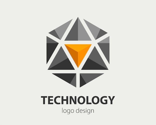 Abstract business logo design Vector company logotype concept Haxogen corporate sign for brand identity