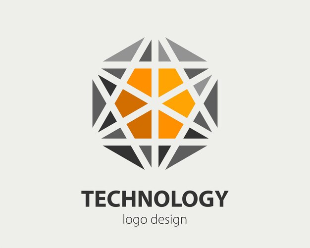 Abstract business logo design Vector company logotype concept Haxogen corporate sign for brand identity
